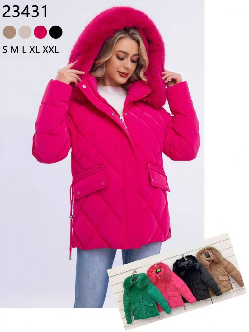 Kurtki damskie zimowe Roz S-2XL, 1 Kolor Paczka 5 szt